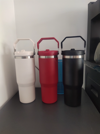 20oz 30oz Colorful Powder Coated Kids Flip Straw Tumbler Water Bottle For Laser-CNLCA