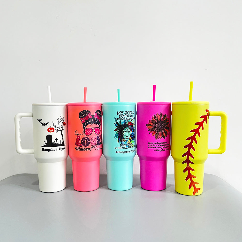 40oz H3.0 Blanks Sublimation Travel Mug Tumbler With Handle Sold by Case 40WHTH3002-USLCA