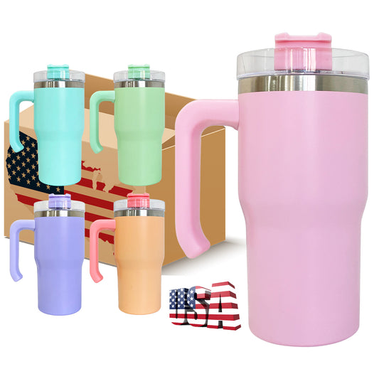 20oz Macaron Blank Sublimation Tumblers With Handle 25pc/case-CNLCA