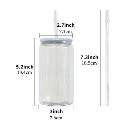 16oz Libbey Shape Clear Plastic Can Cup With Bamboo Lid-CNLCA