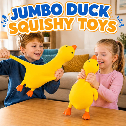24Pack Giant Oversized Duck Squeeze Squishy Toy Soft Big Jumbo Duck Stress Relief Fidget Squeezy Toy for Kids Adults Anxiety Calming Play-CNLCA