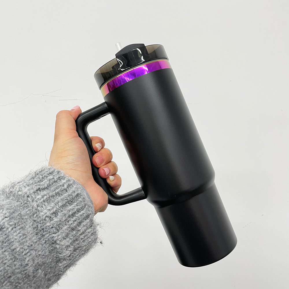 30oz Purple Plated Underneath Powder Coated Quencher Tumblers For Laser Engrave-CNLCA