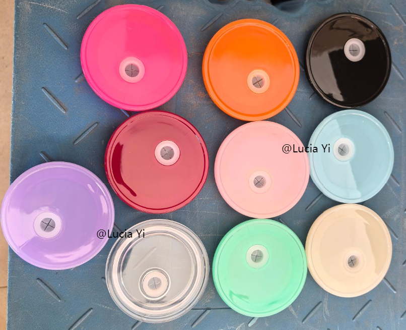 Multicolour Glass Can Plastic Acrylic Lids Sold By Case -USLCA