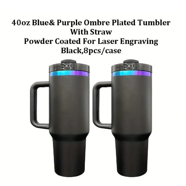 4Pack/8Pack/12Pack 2.0 40oz Chroma Purple-blue Plated Quencher Tumbler For Laser Engraving-CNLCA