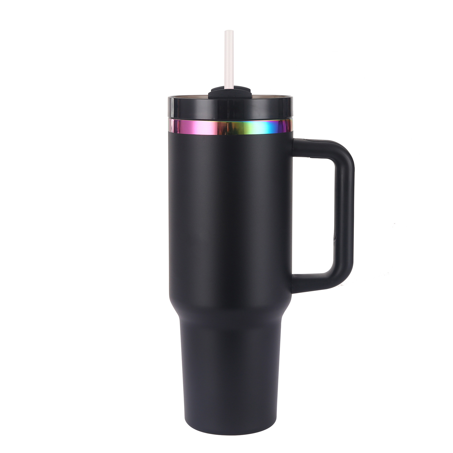 Sales!!!⏰40oz H2.0 Stanley Style Rainbow Plated Underneath Powder Coated Stainless Steel Quencher Tumbler-CNLCA