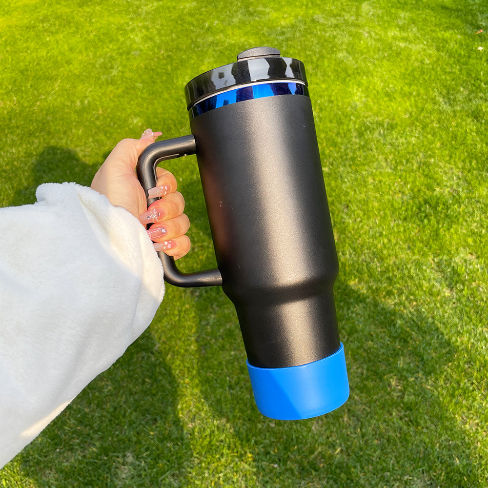 4Pack/8Pack/12Pack 40oz Blue Plated Underneath Powder Coated H2.0 Quencher Tumblers For Laser Engraving-CNLCA