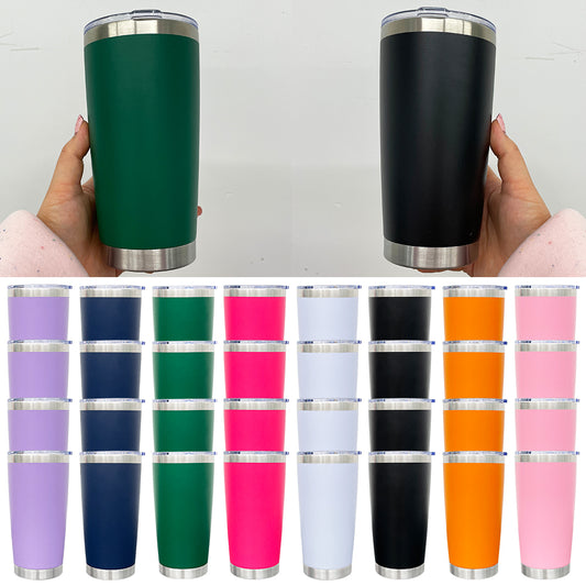 20oz Powder Coated Yeti Style Car Tumbler Coffee Mugs with Regular Base-CNLCA