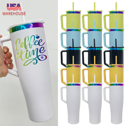 BruMate Style 40oz Leak Proof Rainbow Plated Tumbler For Laser Engraving-CNLCA
