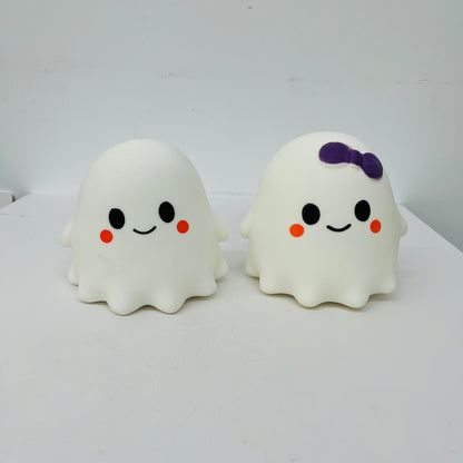 24Pack CRAZY FUN Style 13.5*13cm Cute Halloween Ghost Squishy Jumbo Large Soft Stress Relief Fidget Sensory Squeeze Toy-CNLCA