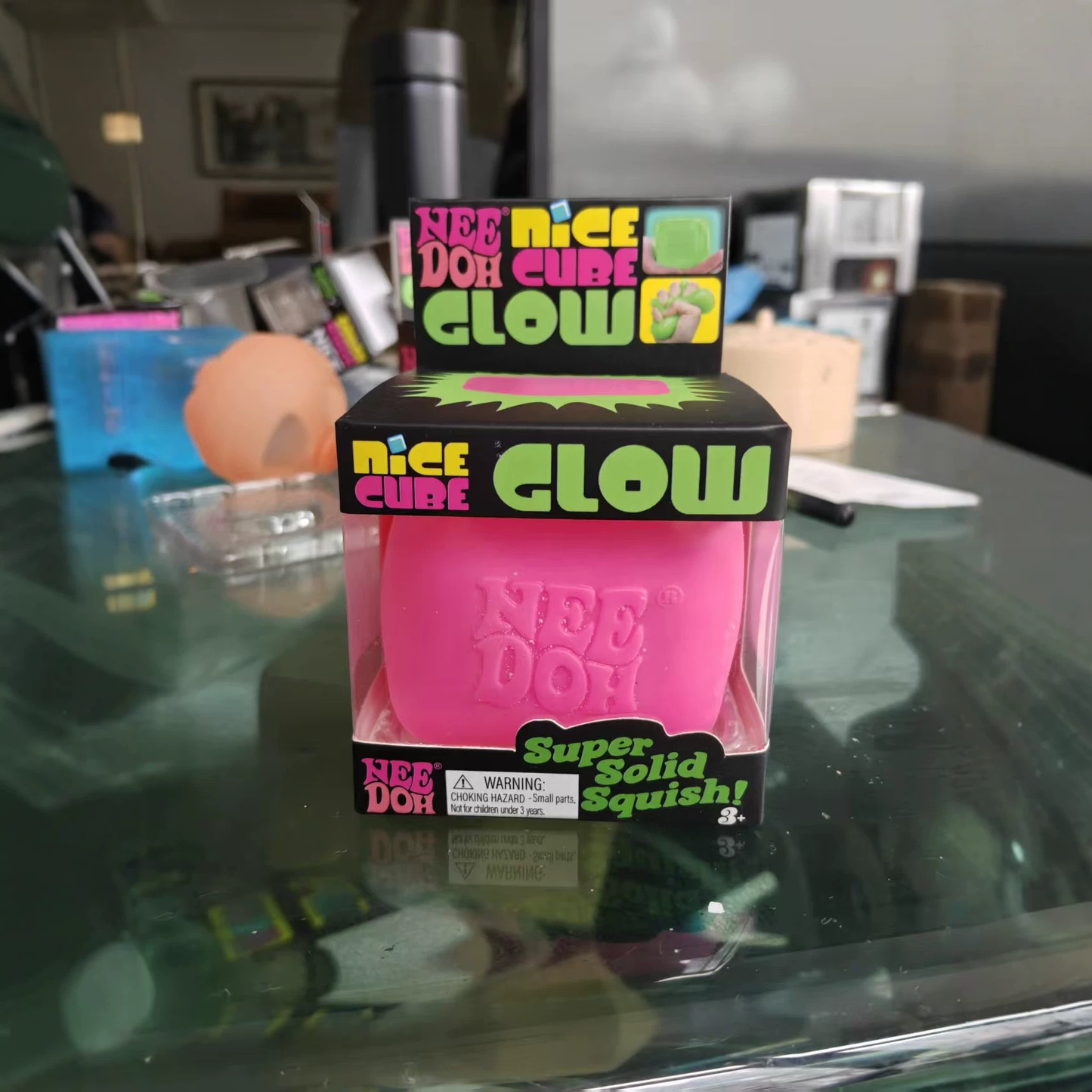 Glow In The Dark Nee Doh Style Nice Cube Squishy Toy Maltose Filled Super Solid Squeeze Fidget Cube Sensory Stress Relief Toy -CNLCA