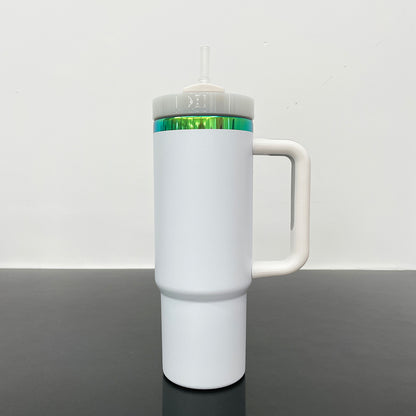 30oz Ombre Green Plated Underneath Powder Coated Quencher Tumblers For Laser Engrave-CNLCA