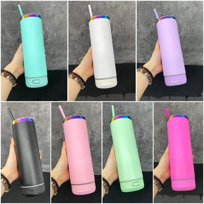 20oz Rainbow Plated Matte Macaron Color Speaker Tumbler For Laser-CNLCA