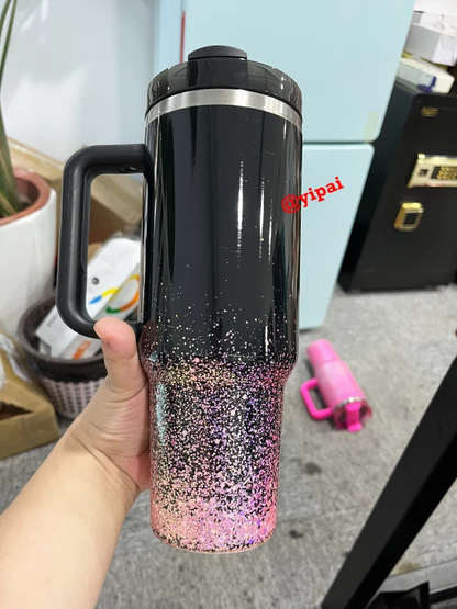 40oz Blank Epoxy Starry Sky Glitter Stainless Steel Tumblers For UV DTF Wraps and Vinyl-CNLCA