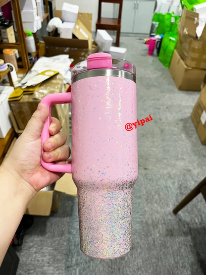 40oz Blank Epoxy Starry Sky Glitter Stainless Steel Tumblers For UV DTF Wraps and Vinyl-CNLCA