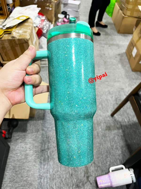 40oz Blank Epoxy Starry Sky Glitter Stainless Steel Tumblers For UV DTF Wraps and Vinyl-CNLCA