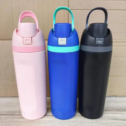 19oz/24oz/32oz Flip Straw Lid Insulated Stainless Steel Sports Owala Style Water Bottle for Laser Engraving-CNLCA