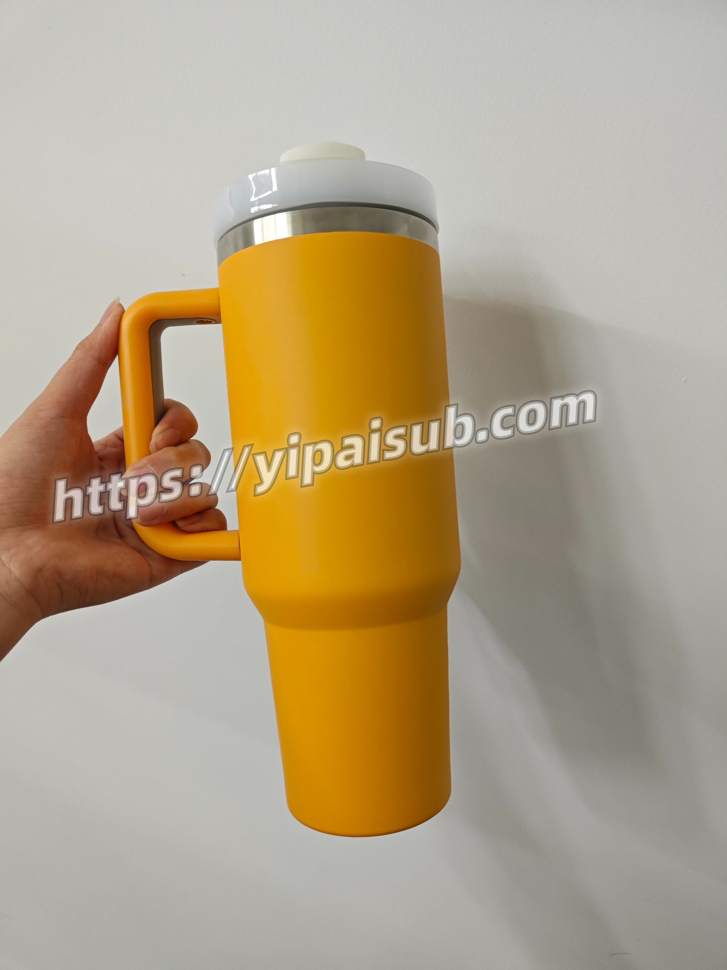 40oz H2.0 Stanley-style Yarrow Color Powder Coated Quencher Tumbler For Laser Engraving -USLCA