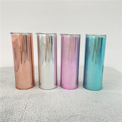 20oz Blank Sublimation Magic Mirror Metallic Electroplate Holographic Straight Tumbler - USLCA