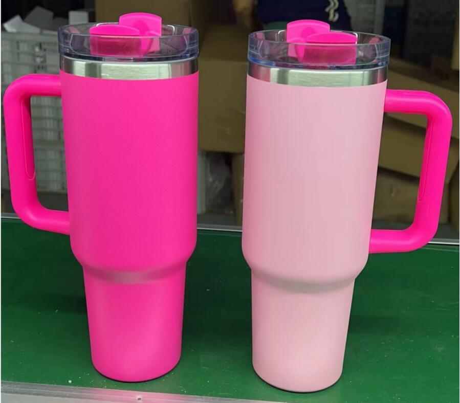 30oz & 40oz Flamingo Pink And Hot Pink Powder Coated Tumblers 20pcs/case-CNLCA