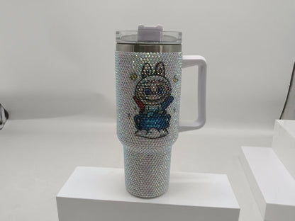 40oz LABUBU POP MART Rhinestone Bling Quencher Tumbler-CNLCA