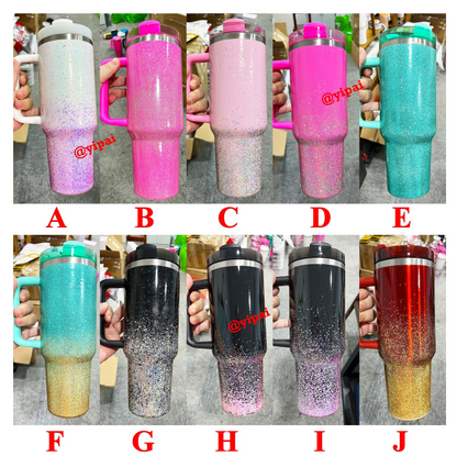 40oz Blank Epoxy Starry Sky Glitter Stainless Steel Tumblers For UV DTF Wraps and Vinyl-CNLCA