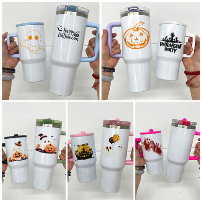 20oz White Blank Sublimation Glow In Dark School Kids Tumbler With Leak Proof Lid-CNLCA