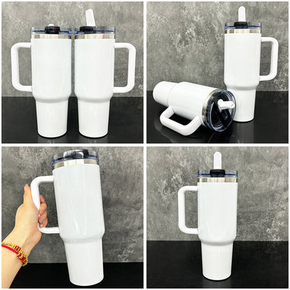 40oz Protour Blank Sublimation Flip Straw Macaroon Quencher Tumbler-CNLCA