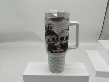 40oz LABUBU POP MART Rhinestone Bling Quencher Tumbler-CNLCA