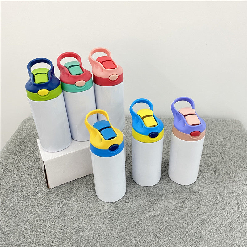 USA Warehouse 12oz Pre Sale Sublimation Blanks Mix Colors Kids Children Straight Tumbler Water Bottle-USLCA