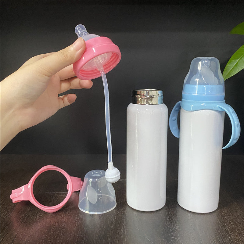 8oz 240ml Baby Kids White Blank Sublimation Insulated Feeding Bottle 40pc/case-CNLCA