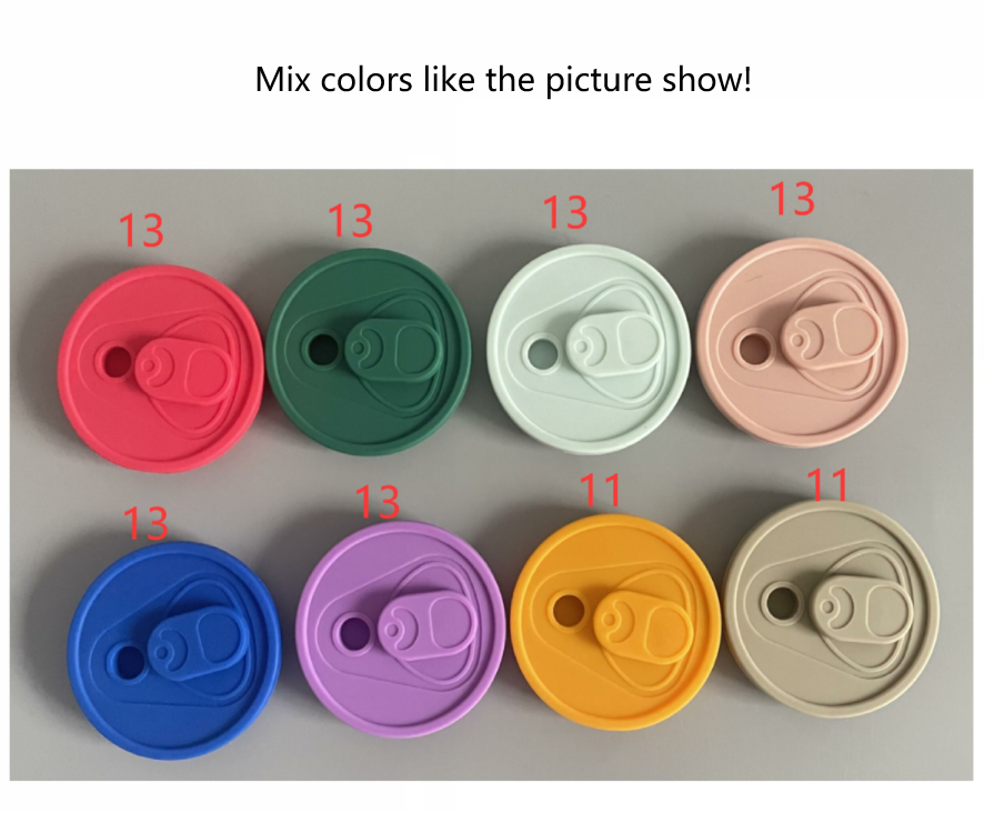 Multicolour Silicone Coffee Mugs Lids For 16oz Beer Can Glass-USLCA