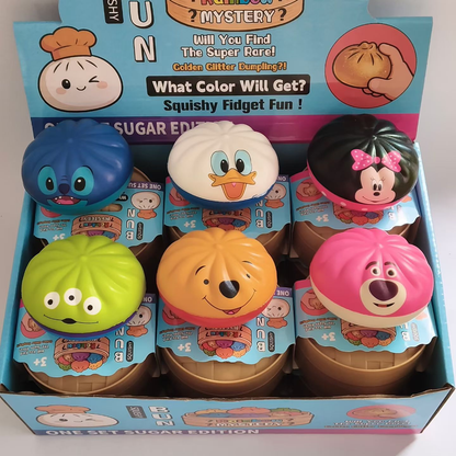 Cute Realistic Disney Cartoon PU Steamed Bun Stress Relief Dumpling Squishy Toy Soft Squeeze Toys-CNLCA