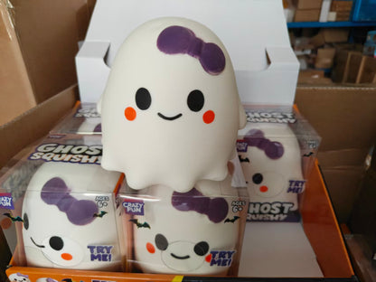 24Pack CRAZY FUN Style 13.5*13cm Cute Halloween Ghost Squishy Jumbo Large Soft Stress Relief Fidget Sensory Squeeze Toy-CNLCA