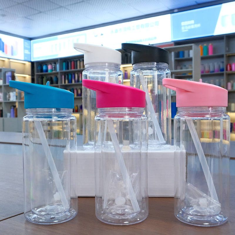 10oz Double Wall Blank Snow Globe Tumbler Kids Flip Straw Plastic Cup Water Bottle-CNLCA