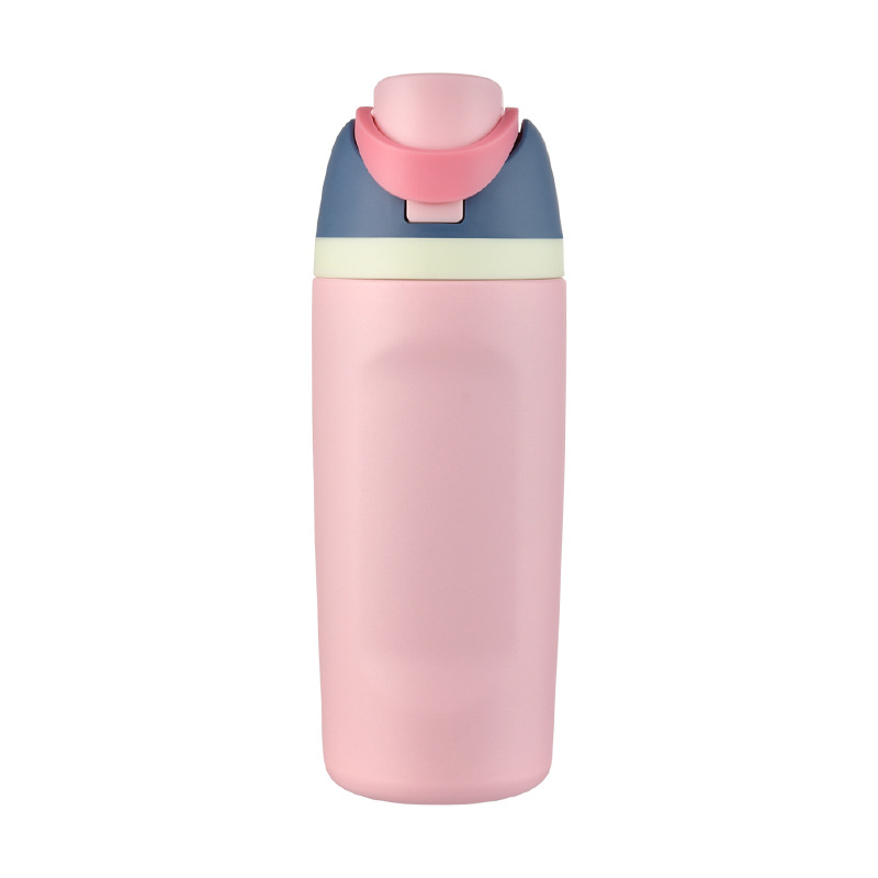 Pick Colors 16oz Owala Style Flip Straw Lid Insulated Stainless Steel Sports Water Bottle for Laser Engrave-CNLCA