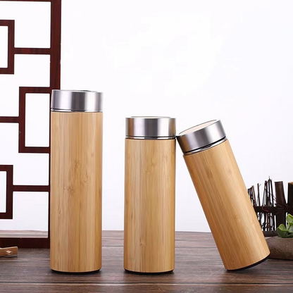 350ml 450ml 500ml Bamboo Water Bottle for Laser Engraving-CNLCA