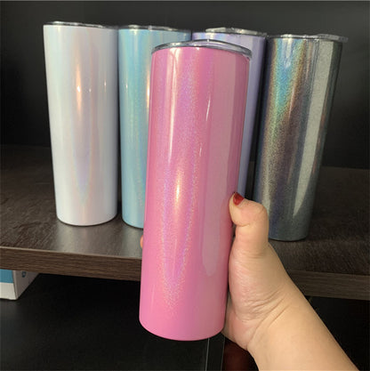 20oz Shimmer Glitter Blank Sublimation Skinny Straight Tumbler -CNLCA