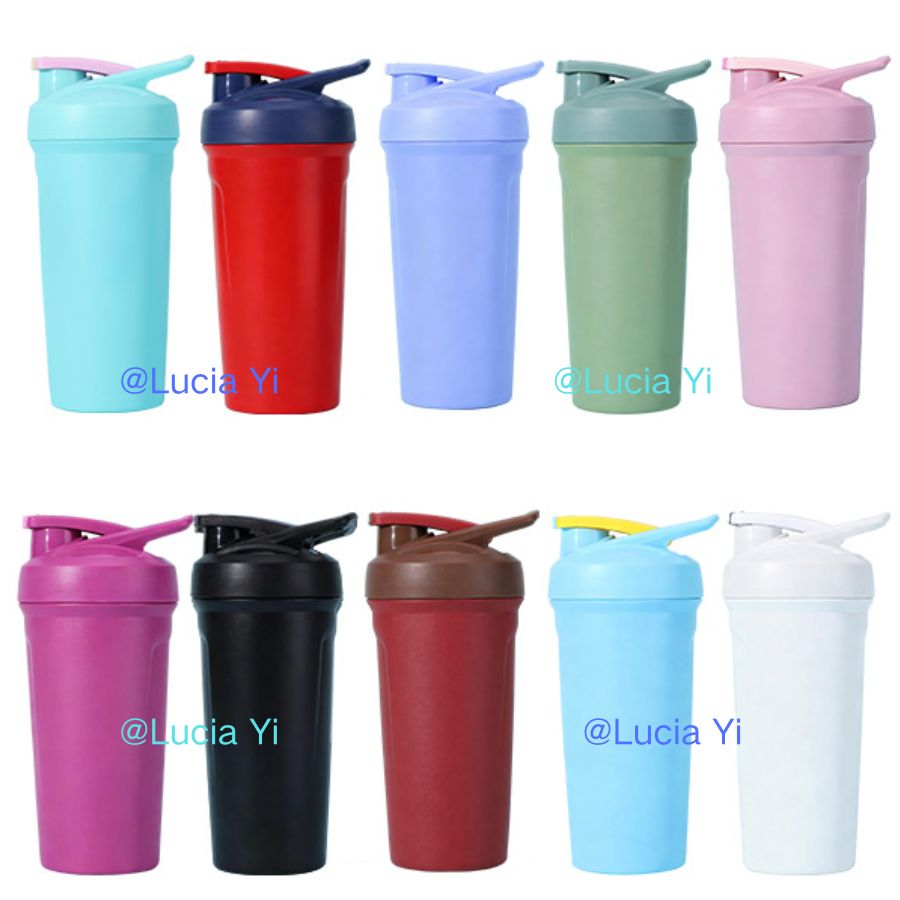 24oz Stainless Steel Portable Coffee Cup Outdoor Camping Milkshake Shaker Tumbler Stanley Style Blender Bottle for Laser Engrave-CNLCA