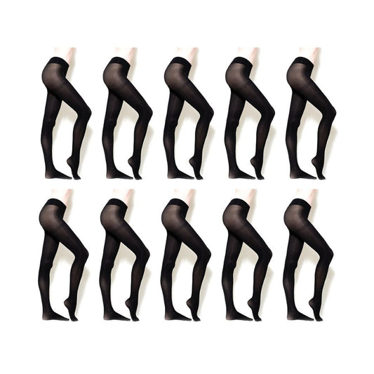 Female Women's Black 60D Pantyhose Soft Velvet Lycra Wide Belt Tights Pants for Girl Weighing 90 to 200 Pounds-CNLCA