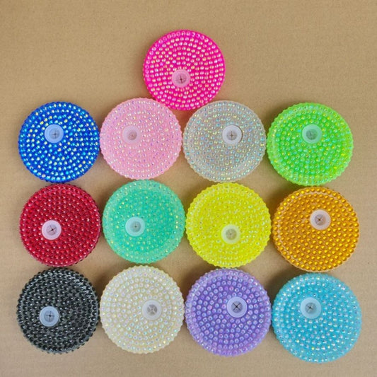 Pick Colors Plastic Acrylic Rhinestone Bling Lids for 16oz Glass Can-USLCA
