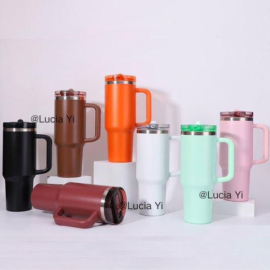 40oz New Color Autumn Winter Protour Flip Straw Lids Stainless Steel Tumbler for Laser-CNLCA