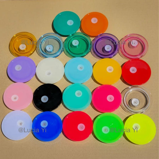 Pick Colors Plastic Acrylic Lids for 16oz Glass Can-USLCA