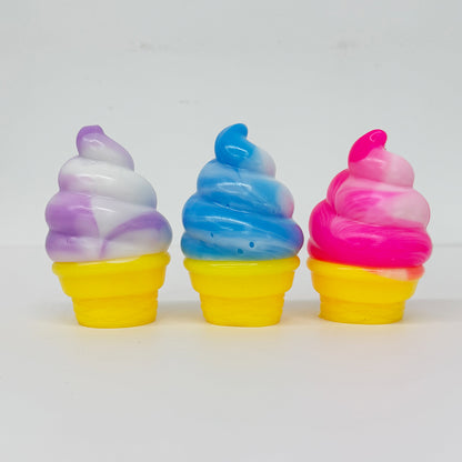 72Pack TPR Ice Cream Cone Squishy Toy Soft Squeeze Stress Relief Fidget Toy for Kids-CNLCA
