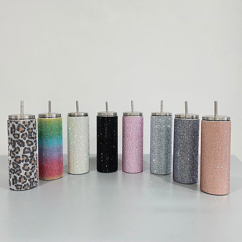 20oz Colorful Bling Rhinestone Straight Tumbler-CNLCA