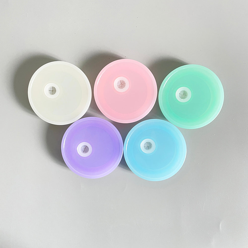 Multicolour Glass Can Plastic Acrylic Lids Sold By Case -USLCA