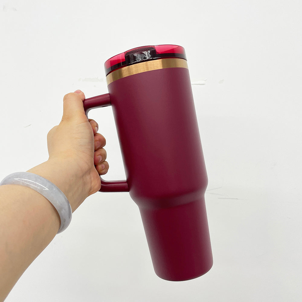 40oz Protour Flip Straw Lids Copper Plated Underneath Flip Straw Tumbler-CNLCA