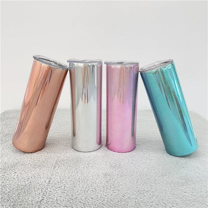 20oz Blank Sublimation Magic Mirror Metallic Electroplate Holographic Straight Tumbler - USLCA