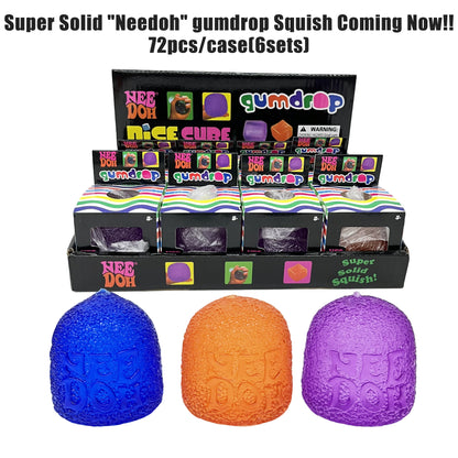 72Pack Needoh Style Iced Gumdrop Squishy Iced Candy Stress-Relief Fidget Toy-CNLCA