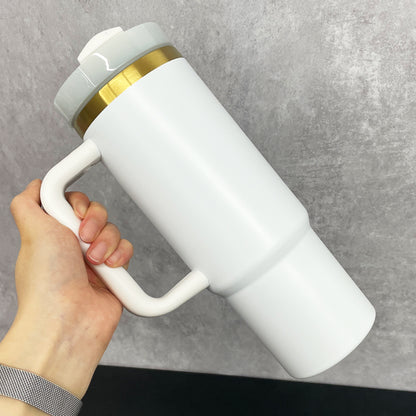 Powder Coated H2.0 30oz Sanding Gold Plated Underneath Quencher Tumbler For Laser Engraving-CNLCA