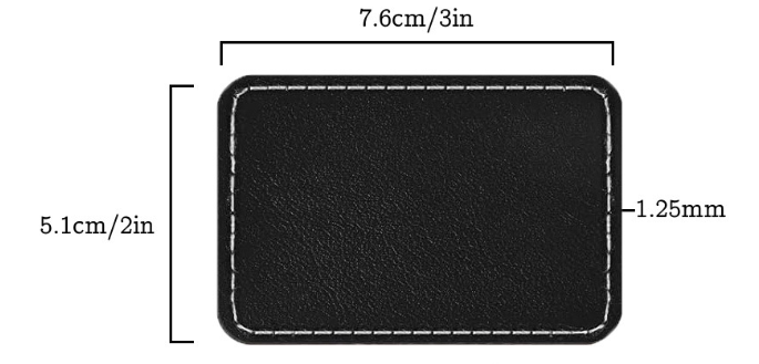 Silver Laser Effect PU Leather Label Trademark Leather Signboard for Cap Hats Clothing-CNLCA
